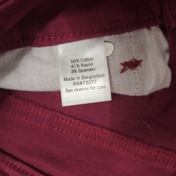 NWT! croft & barrow Women's Red Skinny Pants! - Picture 6 of 9